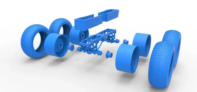 Diecast Chassis of vintage monster truck Scale 1:25 — Фото 23 из 29