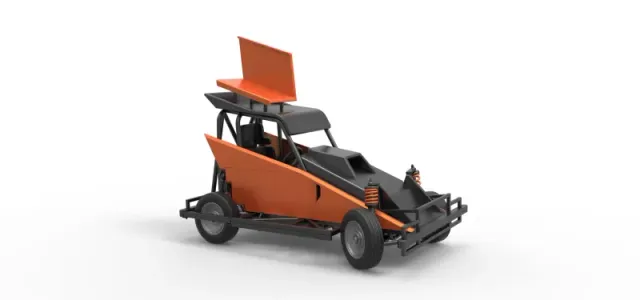 New Zealand Ministock car while turning Version 2 Scale 1 to 25 — Image 24 of 30