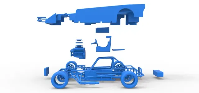 Small Block Supermodified race car Scale 1:25 — Image 29 of 31