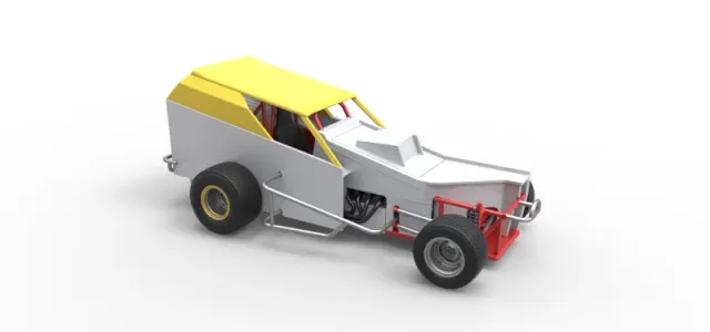 Vintage Dirt Modified stock car Version 7 Scale 1:25 — Image 24 of 27