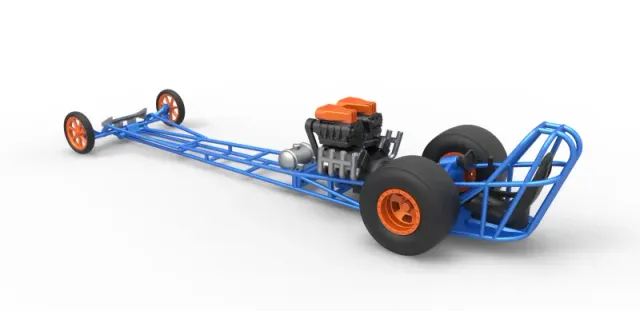 Front engine dragster with double supercharged V8 Scale 1:25 — Фото 9 из 31