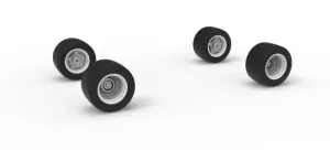 Wheel Set of Vintage Asphalt Modified stock car Scale 1:25