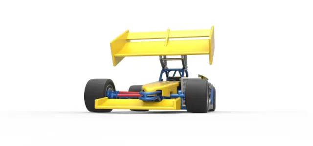 Supermodified front engine Winged race car V2 Scale 1:25 — Image 6 of 30
