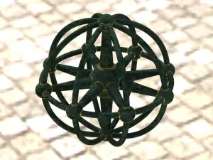 Wireframe Shape Geometric Sphere Linked