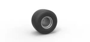 Rear wheel of Vintage Funny Car Scale 1:25