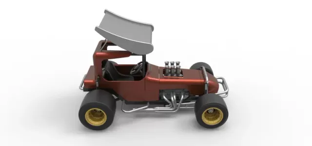 Vintage Winged Supermodified stock car Scale 1:25 — Фото 23 из 31