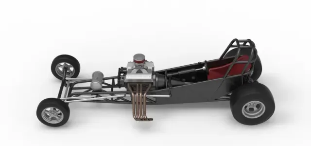 Vintage Front engine dragster Base Version 5 Scale 1:25 — Фото 10 из 19