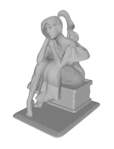 The girl is depressed