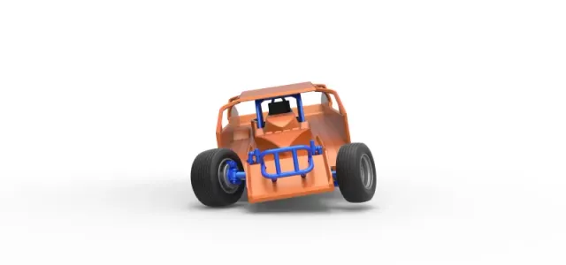 Northeast Dirt Modified stock car while turning Scale 1:25 — Image 7 of 31
