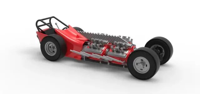 Vintage AWD Dragster Version 2 Scale 1:25 — Фото 24 из 30