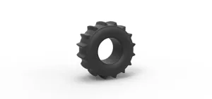 Diecast dirt dragster rear tire 7 Scale 1:25