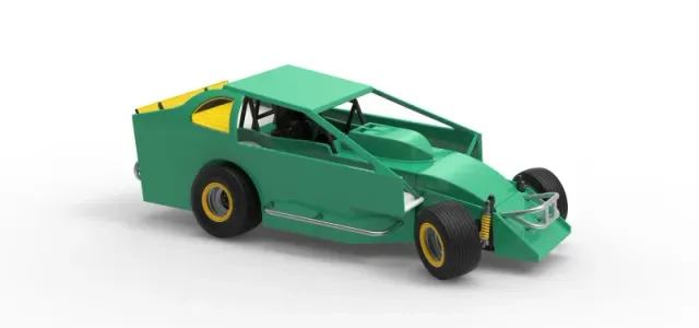 Northeast Dirt Modified stock car while turning V2 Scale 1:25 — Фото 24 из 30