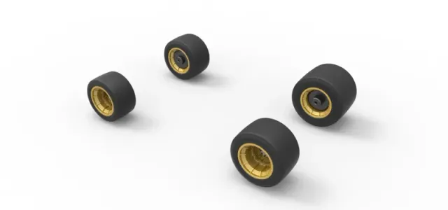Wheel set of Vintage Asphalt Supermodified stock car 1:25 — Фото 7 из 14