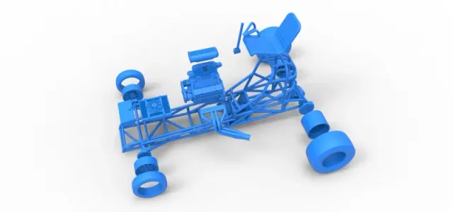 Vintage Front engine dragster Base Version 4 Scale 1:25 — Фото 20 из 26