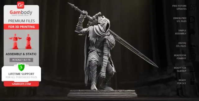 3Dprint Artorias Figure model file stl — Фото 4 из 5