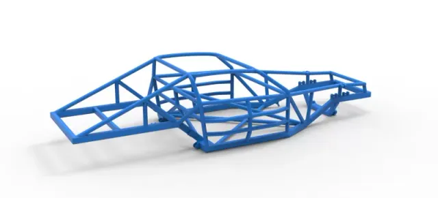 Frame of Vintage Dirt late model Race car Version 2 Scale 1:25 — Фото 13 из 15