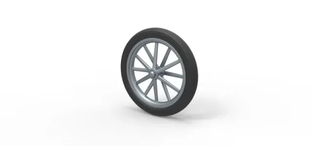 Front wheel of old school dragster Version 4 Scale 1:25 — Фото 7 из 11
