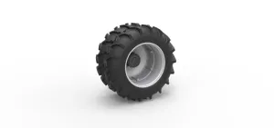 Double Wheel of Vintage Monster truck Scale 1:25