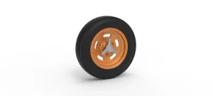 Wheel of Vintage Dirt race car V5 Scale 1:25