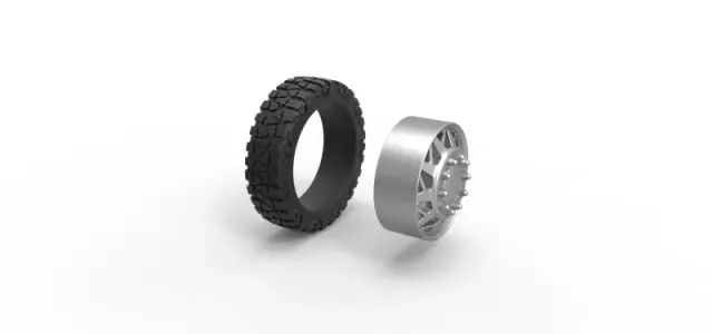 Diecast Front semi wheel for pickup Version 14 Scale 1:25 — Фото 9 из 11