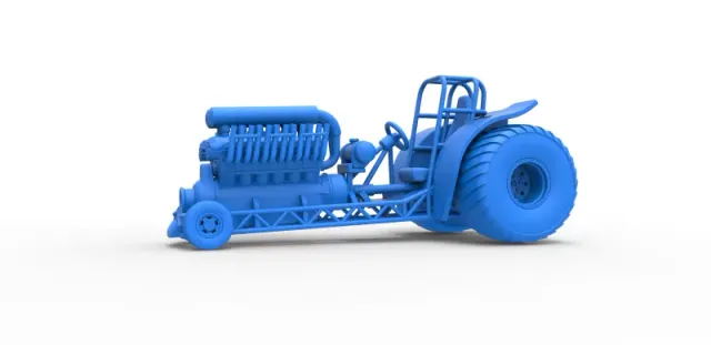Diecast Mini Rod pulling tractor with V12 engine Scale 1 to 25 — Фото 14 из 31