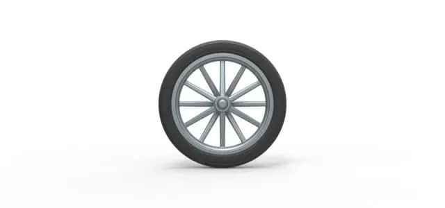 Front wheel of old school dragster Version 4 Scale 1:25 — Фото 5 из 11
