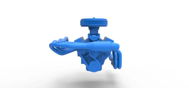 Engine V8 for Supermodified race car Version 4 Scale 1:25 — Image 5 of 23