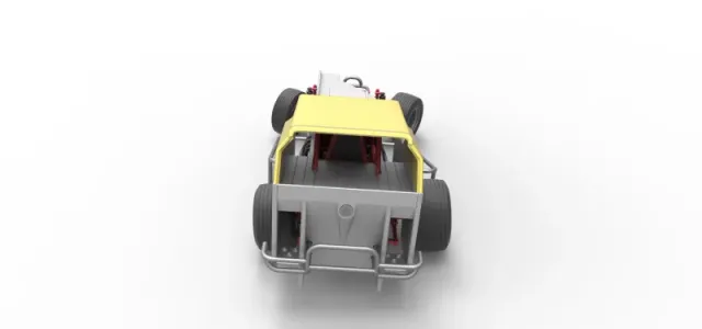 Vintage Dirt Modified stock car V7 while turning Scale 1:25 — Фото 17 из 31