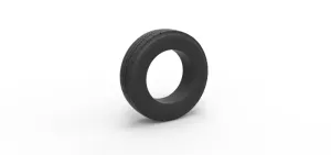 Semi truck tire 10 Scale 1:25