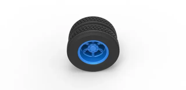 Rear 6 spoke wheel of old school truck 1:25 — Фото 6 из 11
