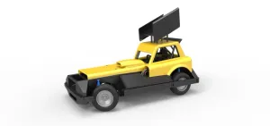 New Zealand Superstock car while turning Version 3 Scale 1:25