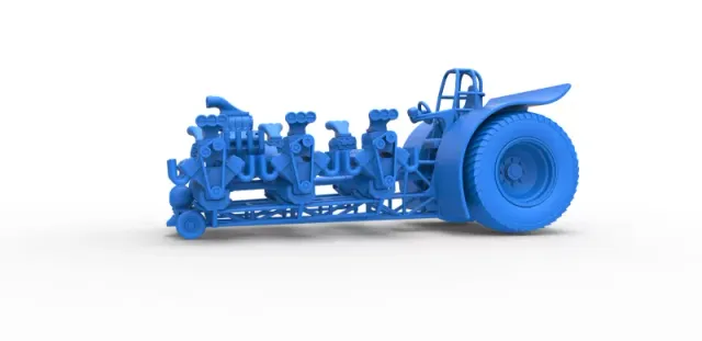 Diecast Pulling tractor with 7 engines V8 Scale 1:25 — Фото 14 из 30