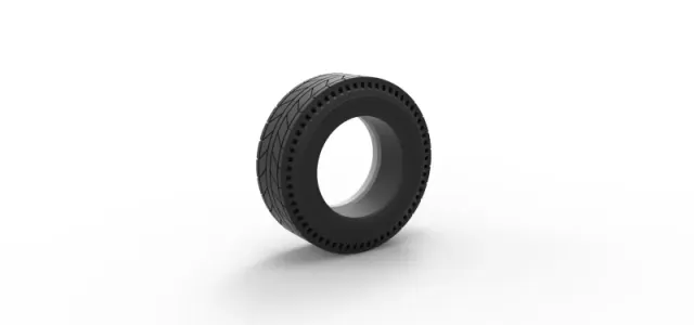 Whitewall rear tire of vintage dragster Version 6 Scale 1:25 — Фото 8 из 10