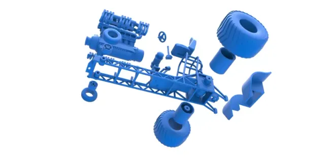 Diecast Mini Rod pulling tractor with V12 engine Scale 1 to 25 — Фото 25 из 31