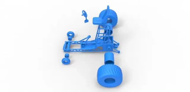 Diecast Chassis of Mini Rod pulling tractor Scale 1 to 25 — Фото 29 из 31