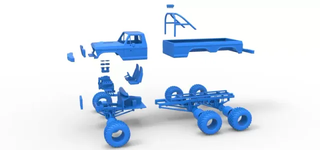 Diecast Monster Truck 6x6 concept Scale 1:25 — Фото 18 из 25