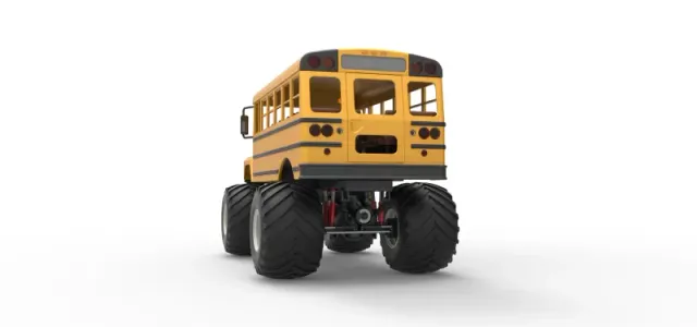 Vintage School bus Monster Truck Scale 1:25 — Фото 15 из 26