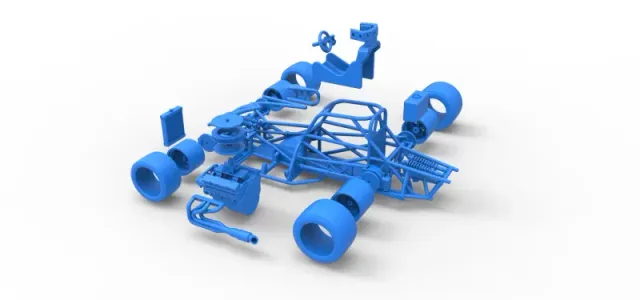 Supermodified front engine race car Base Version 4 Scale 1:25 — Image 30 of 30