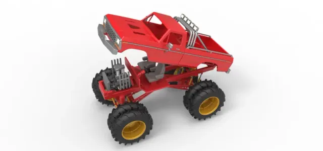 Vintage Monster Truck with double wheels Scale 1:25 — Фото 19 из 31