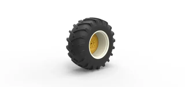 Rear wheel of Vintage Pulling tractor Scale 1:25 — Image 2 of 12