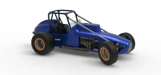 Dirt Silver Crown Champ car while turning Scale 1:25 — Фото 24 из 30