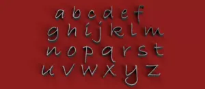 BRADLEY Font lowercase 3D letters STL file