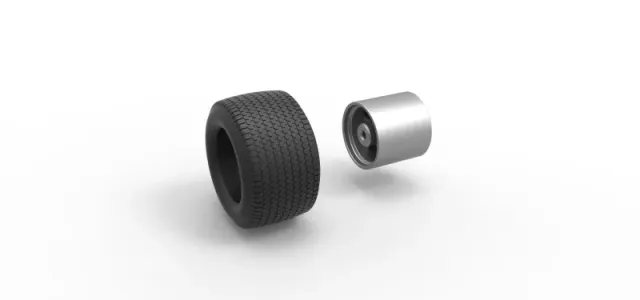Rear Wheel of Northeast Dirt Modified stock car Scale 1:25 — Image 11 of 12