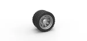 Diecast Rear semi wheel for pickup Version 10 Scale 1:25