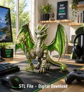 Verdant Arcane Dragon STL File for 3D Print