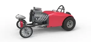 Front engine old school dragster with shell V9 Scale 1:25