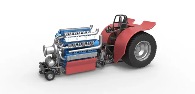 Diecast Pulling tractor with 42 cylinder Radial engine 1:25 — Image 31 of 31