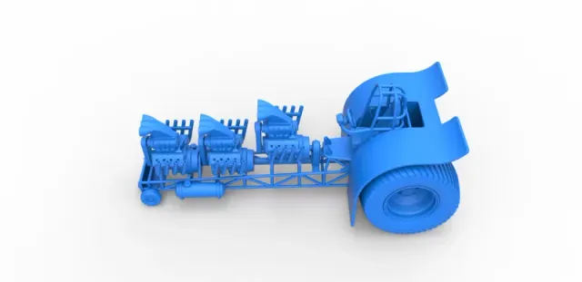 Diecast Pulling tractor with 3 engines V8 Scale 1 to 25 — Image 18 of 30
