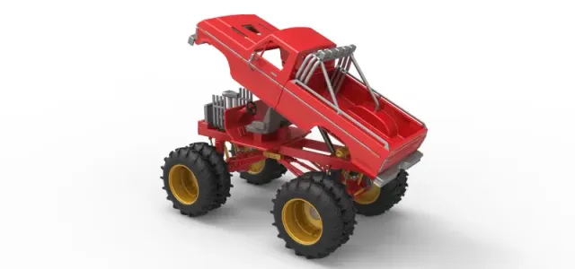 Vintage Monster Truck with double wheels Scale 1:25 — Фото 24 из 31