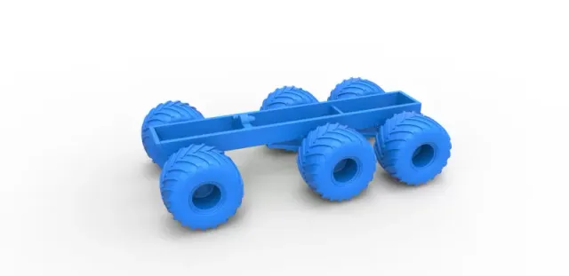 Diecast old school monster truck chassis 6x6 Scale 1:25 — Фото 13 из 31